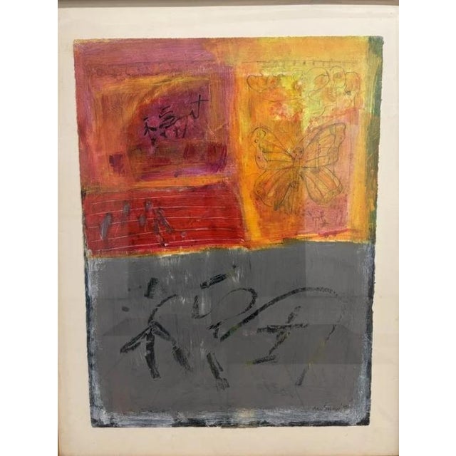 Early 21st Century Ann Shaw 2000 Abstract Mixed Media Painting, Signed & Framed For Sale - Image 5 of 8