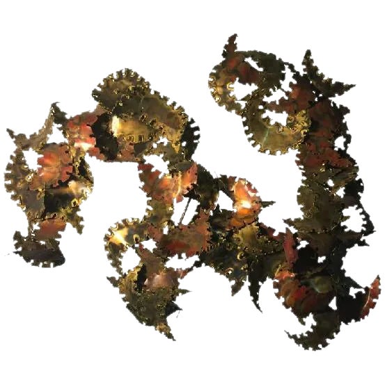 Abstract Silas Seandel Circa 1970 Abstract Torch Cut Wall-Mounted Sculpture For Sale - Image 3 of 3