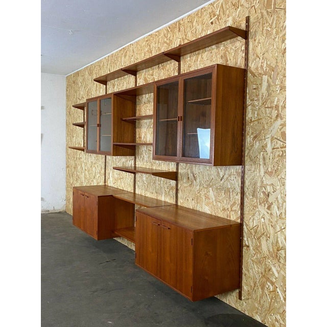 Wood Danish Teak Wall Unit, 1960s For Sale - Image 7 of 13