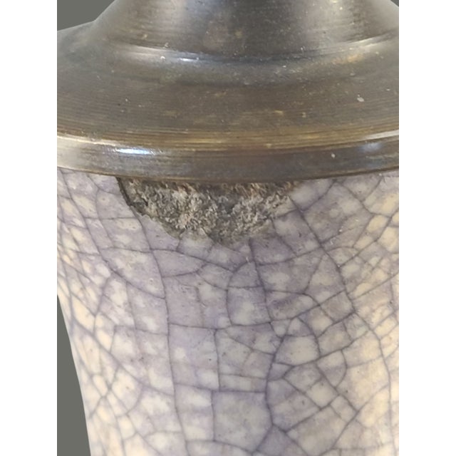 Antique French Art-Deco Signed Jean Mayodon Hunting Scene Table Lamp For Sale - Image 6 of 12