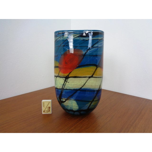Large Italian Murano Glass Vase, 1960s For Sale - Image 3 of 14