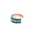 2.66 Carat Turquoise Black Diamond Sapphire Gold Band Set, Size 7 For Sale - Image 4 of 7