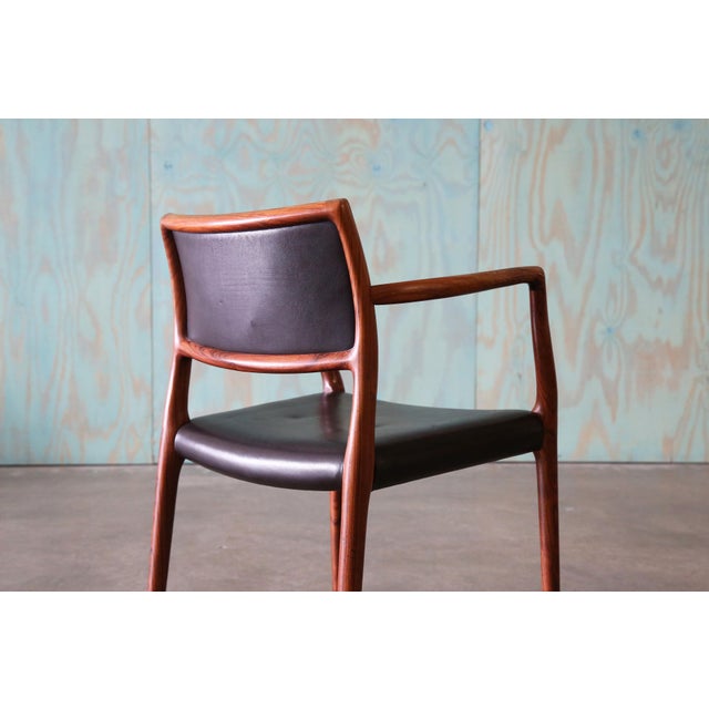 Pair of Rosewood Niels Moller Model 65 Carver Armchairs C 1960s Danish For Sale - Image 15 of 17