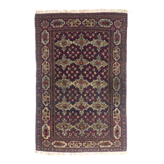 Antique Persian Tehran Rug 4'7" X 7’1" For Sale