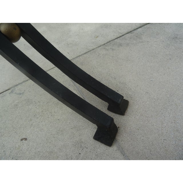 Vintage Iron Neoclassical Center Table For Sale - Image 10 of 11