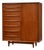 1950s Refinished Danish Modern Teak Armoire Dresser by Falster For Sale