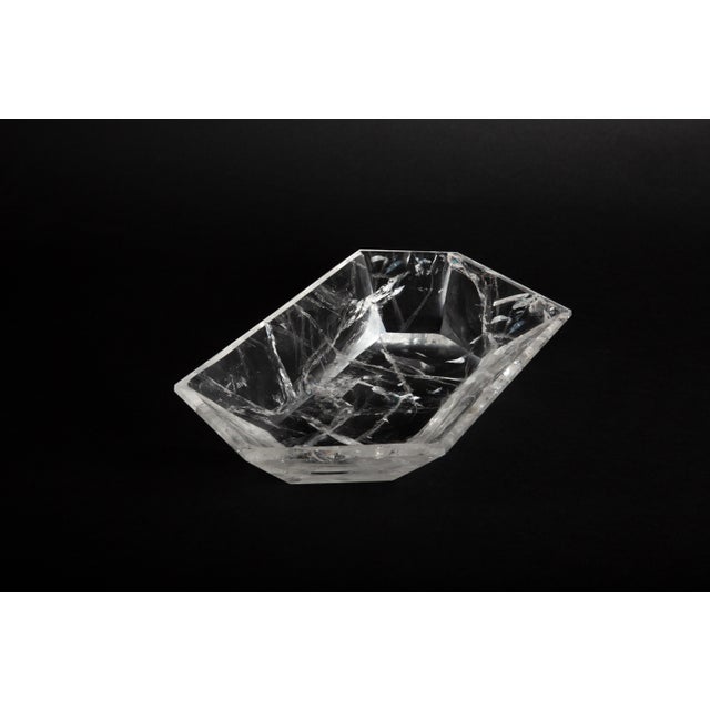 Contemporary Rock Crystal Facetted Vide Poche For Sale - Image 3 of 6