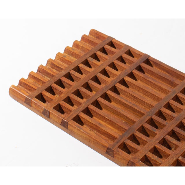 Jens Quistgaard Dansk Teak Lattice Trivet For Sale In Indianapolis - Image 6 of 8