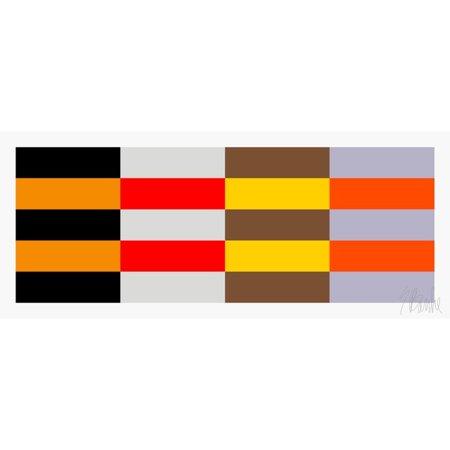 Four Moods Eight Colors Fine Art Print 15" X 36 1/2" by Liz Roache For Sale In Boston - Image 6 of 6