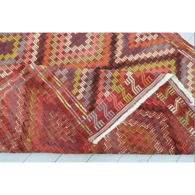 Vintage Turkish Barak Kilim Rug - 65"x122" For Sale - Image 11 of 12