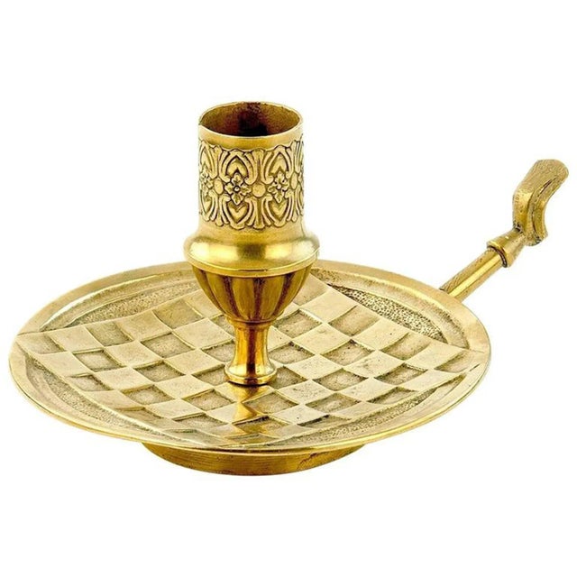 French Brass Candleholder, 1950s For Sale - Image 10 of 10