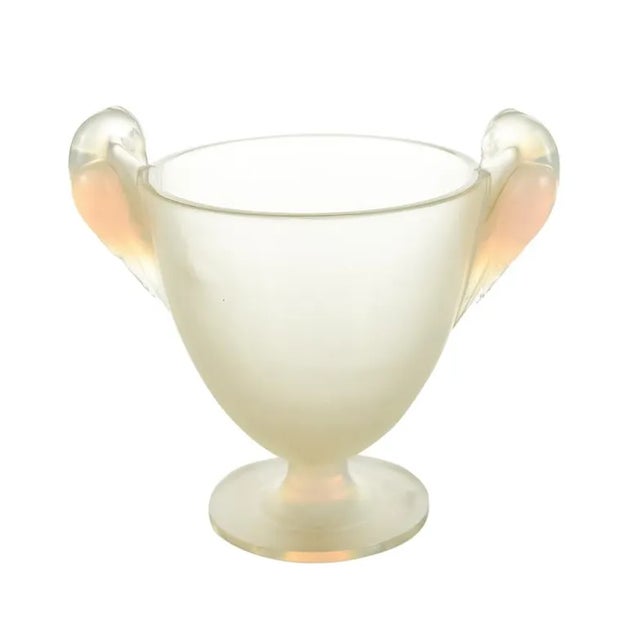 1926 René Lalique Opalescent Glass Vase For Sale