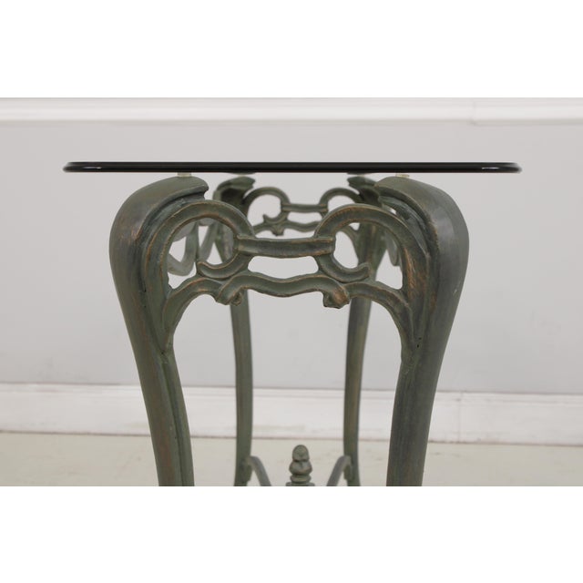 Wrought Iron & Glass Top Console Sofa Table For Sale - Image 14 of 16