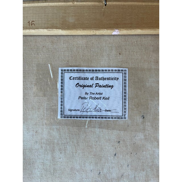 1980s Late 20th Century Abstract Expressionist Portrait Acrylic Painting by Peter Keil, Framed For Sale - Image 5 of 7