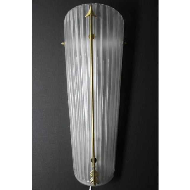 White Large White Glass Sconces in the style of Petitot, 1990s, Set of 2 For Sale - Image 8 of 14