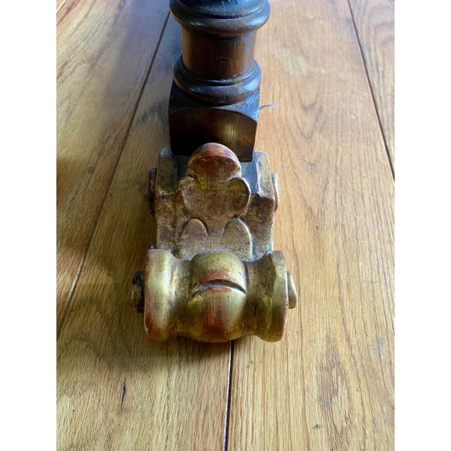 Wood Antique Late 18th Century Italian Carved Walnut and Parcel Gilt Armchair For Sale - Image 7 of 11