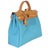 Contemporary Bleu Azteque Toile Vache Hunter Herbag Zip 31 PM PHW For Sale - Image 3 of 9