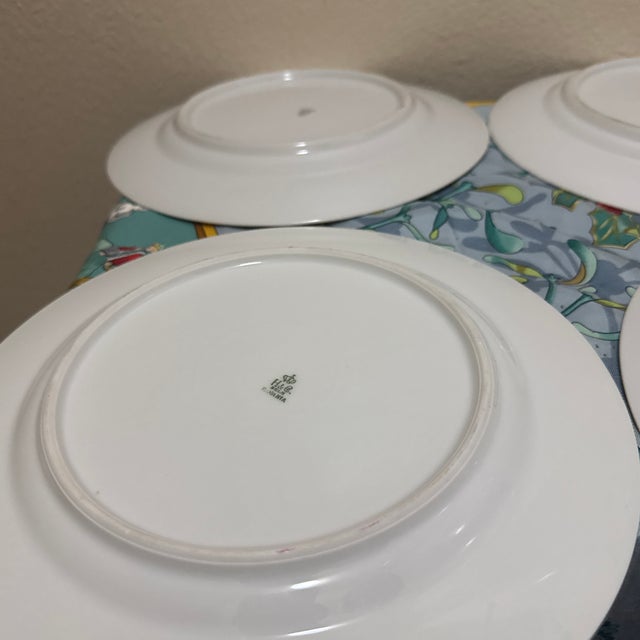 Vintage Noritake "Rosa" Fine China Dinner Plates #5460 Set of 4, Pink Roses Gold Trim For Sale In Minneapolis - Image 6 of 6