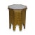 Moroccan Moroccan Golden Metal Side Table For Sale - Image 3 of 6