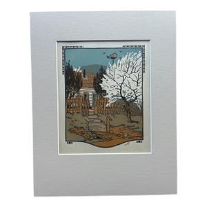 Gustave Baumann "April - " "All the Year Round" Color Woodcut in 11x14 Mat, 1912