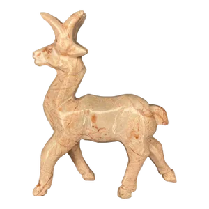 Vintage Pink Portuguese Marble Deer Carving