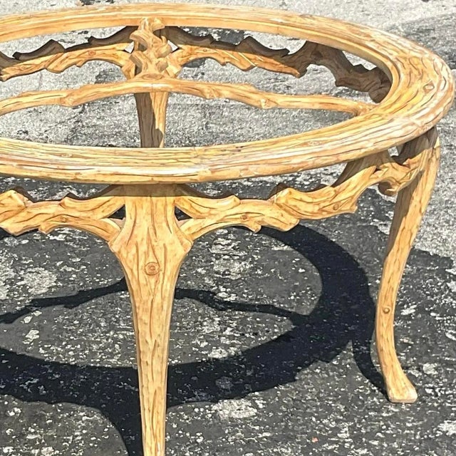 Mid 20th Century Vintage Regency Faux Bois Dining Table For Sale - Image 10 of 13