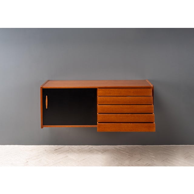 1960s Nils Jonsson Teak Wall Console For Sale - Image 11 of 16