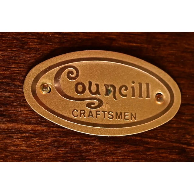 Councill Furniture Georgian Banded Mahogany Double Pedestal Extension Dining Table, Newly Refinished For Sale - Image 13 of 14