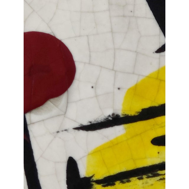 Abstract Composition on Ceramic Tile, Italy, 1980s For Sale - Image 13 of 14