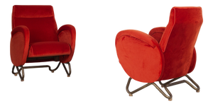Vintage Lounge Chairs by Carlo Mollino, 1950s, Set of 2