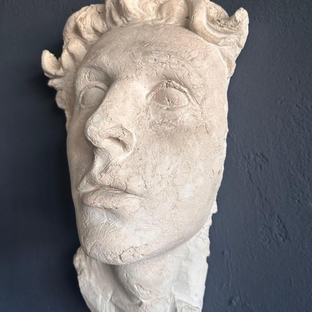 Sculpture Materials Decorative Roman Gypsum Face, 1970s For Sale - Image 7 of 17