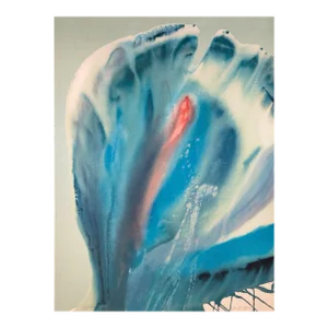Mid 20th Century Flower Coasas II Signed Contemporary Abstract Lithograph 198/200 Unframed by Lamar Briggs