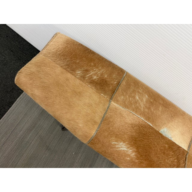 Modloft Carey Bench, Hair on Hide For Sale - Image 4 of 12