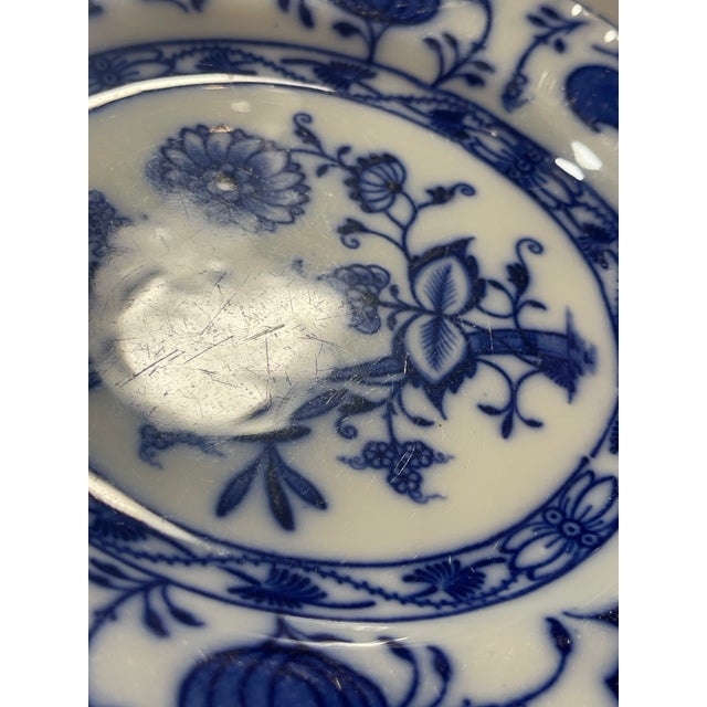 Antique Flow Blue Luncheon Plate- Johnson Brothers England- Holland Pattern Circa 1900-1915 For Sale In Chicago - Image 6 of 7