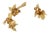 Earrings in 18K Gold and Citrine, Set of 2 For Sale