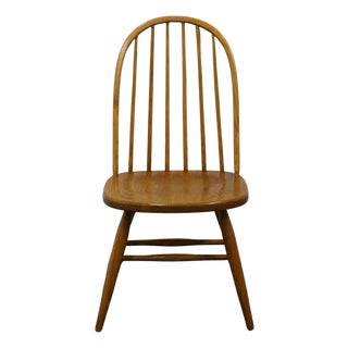 S Bent Brothers Solid Oak Early American Rustic Bow Back Windsor Dining Side Chair 485 1183 111 For Sale