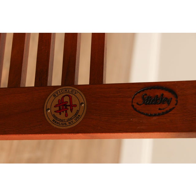 Stickley Mission Collection Cherry Spindle Bench For Sale - Image 13 of 18