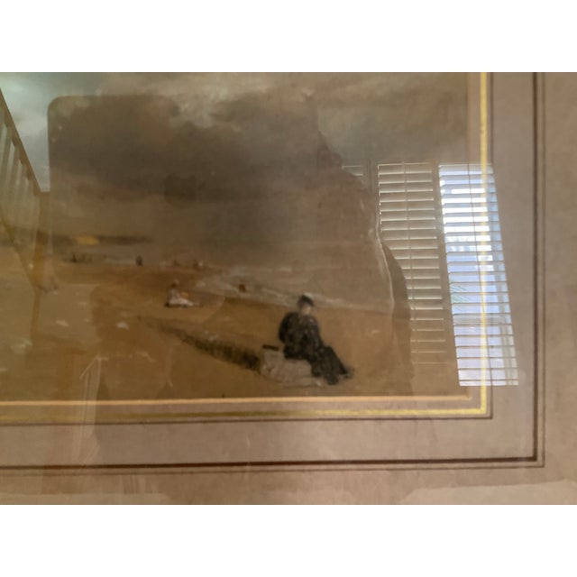 This early 20th century beach scene pastel is attributed to Tom Robert Way (1861-1913). He was an English painter of...