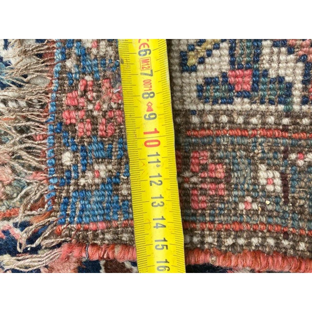 Antique Bijar Hand-Knotted Wool Runner For Sale - Image 18 of 18