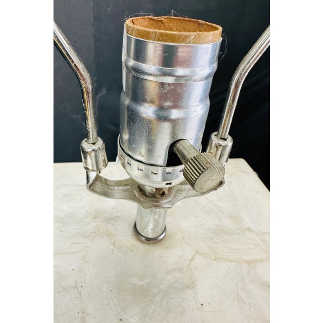 Vintage West Elm Capiz Shell Table Lamps a Pair | Early 2000s Coastal Lighting | Luminous For Sale - Image 11 of 13