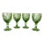 Fostoria Green Moonstone Wine Glasses Set 4 For Sale