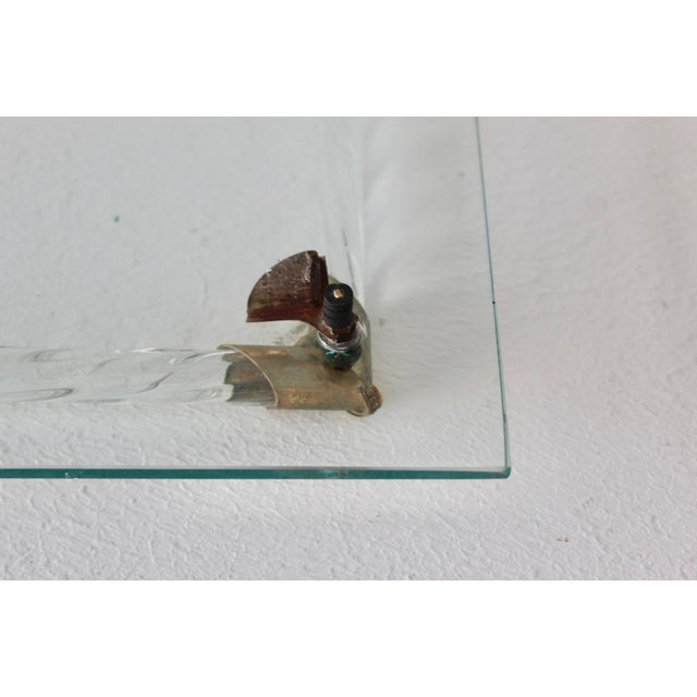 Murano Style Glass Vanity Tray Brass Twisted Lanyard Vintage Mid-Century For Sale In Miami - Image 6 of 12