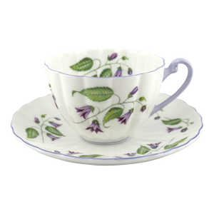 Shelley Campanula Cup and Saucer, Ludlow Shape, 1950s English Bone China Teacup