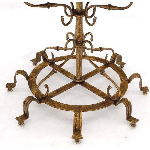 Large Italian Wrought Iron Gold Gilt Planter For Sale - Image 9 of 13