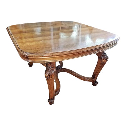 1920s French Louis XV Style Walnut Dining Table