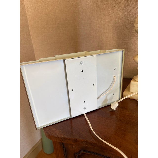 1970s 1970s Postmodern Brass Tiered Plug-in Wall Sconce For Sale - Image 5 of 7