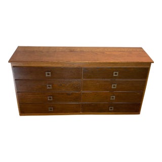 Rustic Wormy Insect Distressed Pine Wood Chest of Drawers Dresser, Circa 1930s For Sale