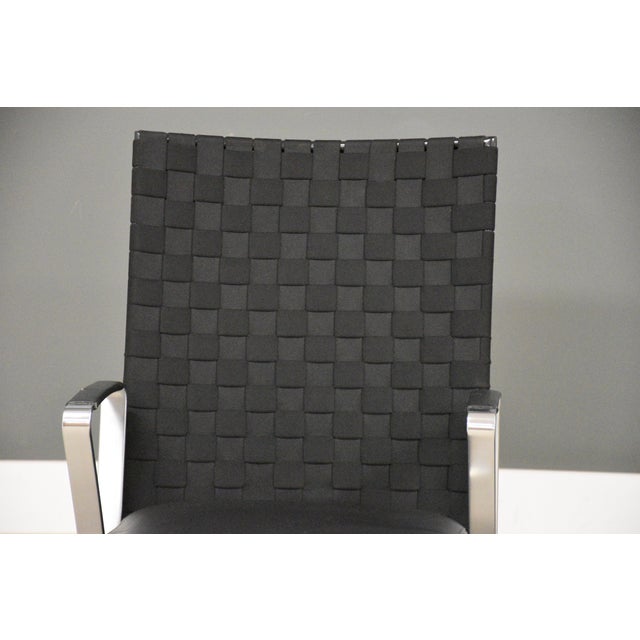 Animal Skin Chrome and Black Leather Lounge Chairs by Davis Furniture - A Pair For Sale - Image 7 of 11