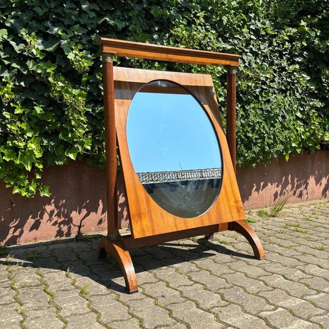 Empire Standing Mirror in Walnut For Sale - Image 10 of 12