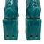 Vintage Chinese Porcelain Green Foo Dog Figurines - A Pair For Sale - Image 12 of 13